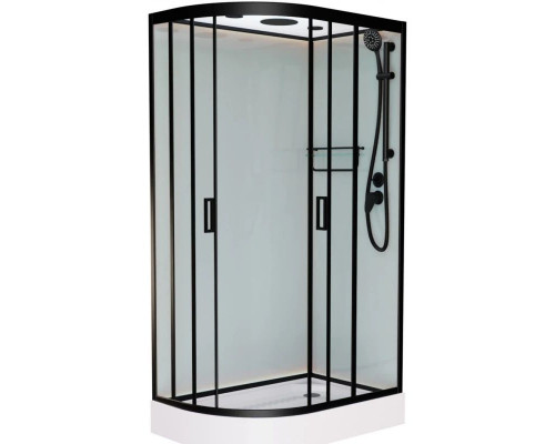 Приобрести Душевая кабина 120x80x220 см Frank F412R М Black 20061 текстурное стекло в магазине сантехники Santeh-Crystal.ru