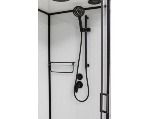 Приобрести Душевая кабина 120x80x220 см Frank F412R М Black 20061 текстурное стекло в магазине сантехники Santeh-Crystal.ru