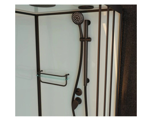 Приобрести Душевая кабина 120x80x220 см Frank F412R М Black 20061 текстурное стекло в магазине сантехники Santeh-Crystal.ru