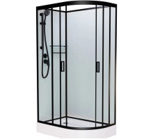 Душевая кабина 100x80x215 см Frank F418L М Black 20051 текстурное стекло