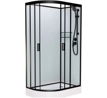 Душевая кабина 100x80x215 см Frank F418R Black 914014 прозрачное