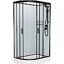 Душевая кабина 120x80x215 см Frank F412R Black 214015 прозрачное