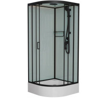 Душевая кабина 90x90x220 см Frank F409/1 Black 139009 прозрачное