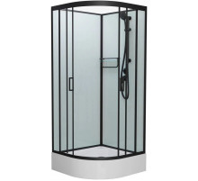Душевая кабина 100x100x215 см Frank F400/1 М  Black 20065 текстурное стекло