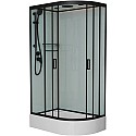 Душевая кабина 120x80x220 см Frank F412/1L М Black 20066 текстурное стекло