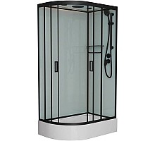 Душевая кабина 120x80x220 см Frank F412/1R Black 145009 прозрачное