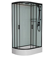 Душевая кабина 120x80x220 см Frank F412/1R Black 145009 прозрачное