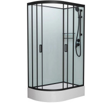 Душевая кабина 120x80x215 см Frank F412/1R Black 146009 прозрачное