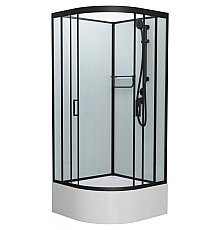 Душевая кабина 90x90x215 см Frank F409/2 Black 148009 прозрачное