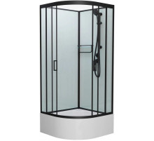 Душевая кабина 100x100x215 см Frank F400/2 Black 150009 прозрачное