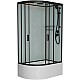 Купить Душевая кабина 120x80x220 см Frank F412/2R Black 153009 прозрачное в магазине сантехники Santeh-Crystal.ru