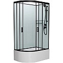 Душевая кабина 120x80x215 см Frank F412/2R Black 154009 прозрачное