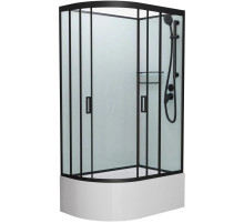 Душевая кабина 120x80x215 см Frank F412/2R Black 154009 прозрачное