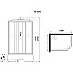 Купить Душевая кабина 120х80х215 см Niagara E120/80/40L/TN тонированное в магазине сантехники Santeh-Crystal.ru