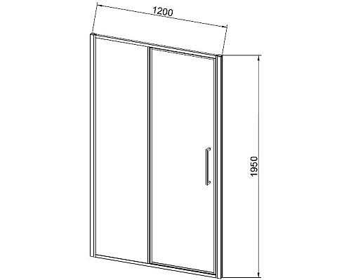 Душевая дверь Vincea Slim VDP-4SL120CLB 120 см, профиль черный матовый, стекло прозрачное