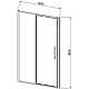Душевая дверь Vincea Slim VDP-4SL120CLB 120 см, профиль черный матовый, стекло прозрачное