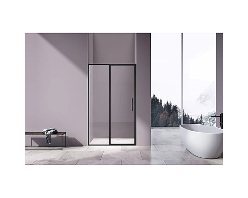 Душевая дверь Vincea Slim VDP-4SL120CLB 120 см, профиль черный матовый, стекло прозрачное