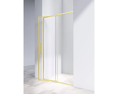 Душевая дверь Vincea Slim VDP-4SL120CLG 120 см, профиль золотой матовый, стекло прозрачное