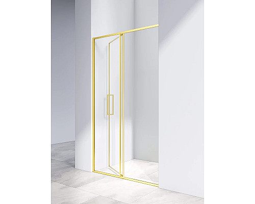 Душевая дверь Vincea Slim VDP-4SL120CLG 120 см, профиль золотой матовый, стекло прозрачное