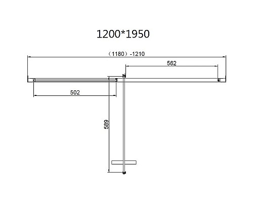 Душевая дверь Vincea Slim VDP-4SL120CLG 120 см, профиль золотой матовый, стекло прозрачное