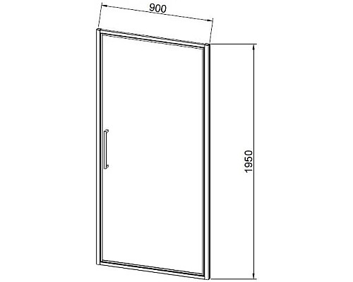 Душевая дверь Vincea Slim VDP-4SL900CLG 90 см, профиль золотой матовый, стекло прозрачное
