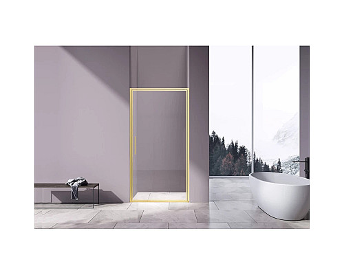 Душевая дверь Vincea Slim VDP-4SL100CLG 100 см, профиль золотой матовый, стекло прозрачное