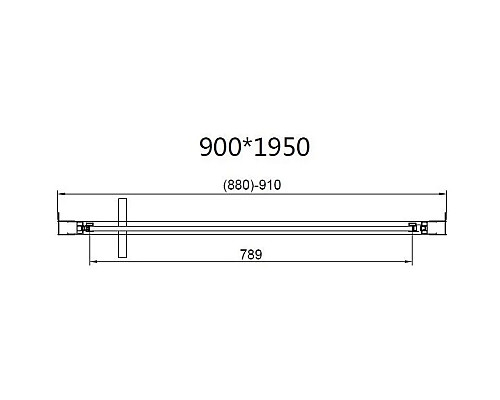 Душевая дверь Vincea Slim VDP-4SL900CLGM 90 см, профиль вороненая сталь, стекло прозрачное