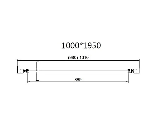Душевая дверь Vincea Slim VDP-4SL100CLGM 100 см, профиль вороненая сталь, стекло прозрачное
