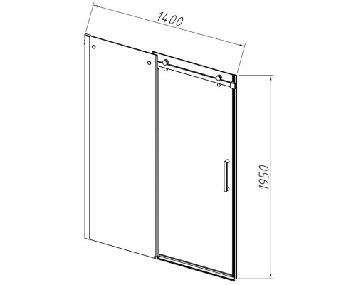 Душевая дверь Vincea Como-N VDS-4CN140CL 140 см, профиль хром, стекло прозрачное