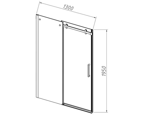 Душевая дверь Vincea Como-N VDS-4CN130CGB 130 см, профиль черный матовый, стекло тонированное