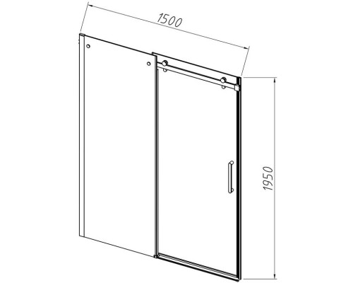 Душевая дверь Vincea Como-N VDS-4CN150CLB 150 см, профиль черный матовый, стекло прозрачное
