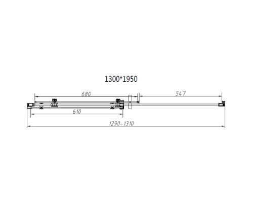 Душевая дверь Vincea Como-N VDS-4CN130CLB 130 см, профиль черный матовый, стекло прозрачное