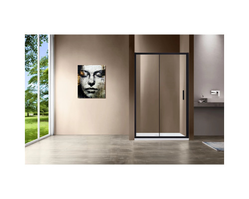 Душевая дверь Vincea Garda VDS-1G110CLB 110 см, профиль черный матовый, стекло прозрачное