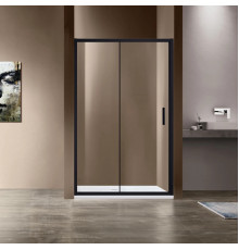 Душевая дверь Vincea Garda VDS-1G115CLB 115 см, профиль черный матовый, стекло прозрачное