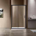 Душевая дверь Vincea Garda VDS-1G135CLB 135 см, профиль черный матовый, стекло прозрачное