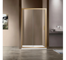 Душевая дверь Vincea Garda VDS-1G135CLG 135 см, профиль золотой матовый, стекло прозрачное