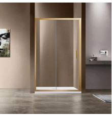 Душевая дверь Vincea Garda VDS-1G135CLG 135 см, профиль золотой матовый, стекло прозрачное