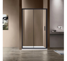 Душевая дверь Vincea Garda VDS-1G145CLB 145 см, профиль черный матовый, стекло прозрачное