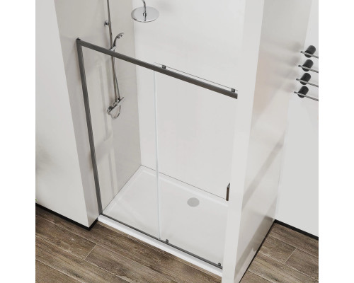 Душевая дверь Vincea City VDS-5CT110CLGM 110 см, профиль вороненая сталь, стекло прозрачное