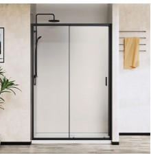 Душевая дверь Vincea City VDS-5CT140CLB 140 см, профиль черный матовый, стекло прозрачное