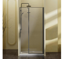 Душевая дверь Vincea Slim-N VDPH-5SN900CLGM 90 см, профиль вороненая сталь, стекло прозрачное
