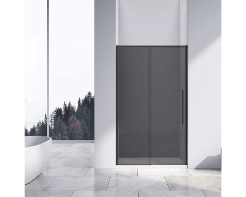 Душевая дверь Vincea Slim-N VDS-4SN110CGB 110 см, профиль черный матовый, стекло тонированное
