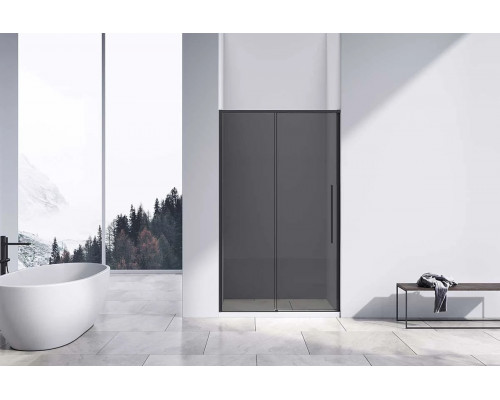 Душевая дверь Vincea Slim-N VDS-4SN130CGB 130 см, профиль черный матовый, стекло тонированное