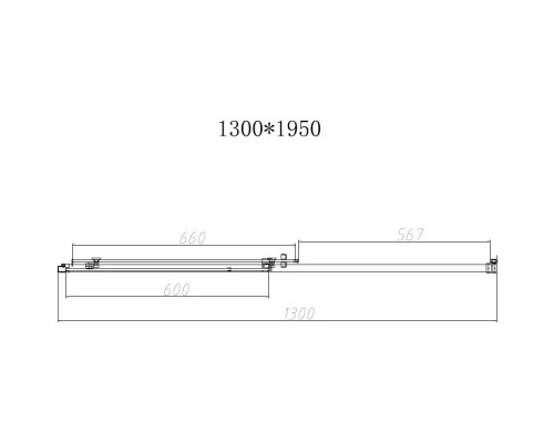 Душевая дверь Vincea Slim-N VDS-4SN130CLGM 130 см, профиль вороненая сталь, стекло прозрачное
