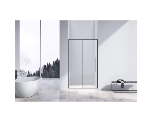 Душевая дверь Vincea Slim-N VDS-4SN130CLGM 130 см, профиль вороненая сталь, стекло прозрачное