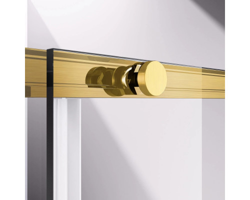 Душевая дверь Vincea Slim-N VDS-4SN130CLG 130 см, профиль золотой матовый, стекло прозрачное