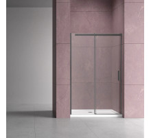 Душевая дверь Vincea Dice VDS-4D110CLGM 110 см, профиль вороненая сталь, стекло прозрачное