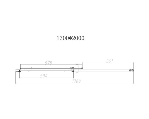Душевая дверь Vincea Dice VDS-4D130CLGM 130 см, профиль вороненая сталь, стекло прозрачное