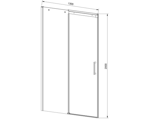 Душевая дверь Vincea Dice VDS-4D130CLGM 130 см, профиль вороненая сталь, стекло прозрачное