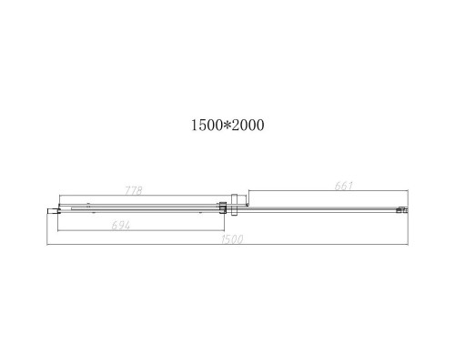 Душевая дверь Vincea DiceVDS-4D150CLGM 150 см, профиль вороненая сталь, стекло прозрачное